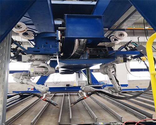 Flat section assembly welding production line